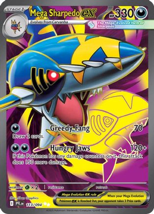 Image of Mega Sharpedo ex (113/094) [Mega Evolution: Phantasmal Flames]