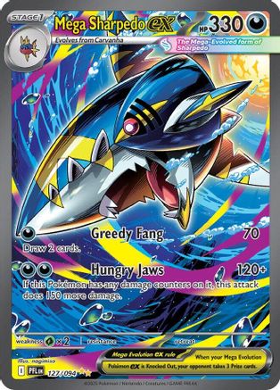 Image of Mega Sharpedo ex (127/094) [Mega Evolution: Phantasmal Flames]