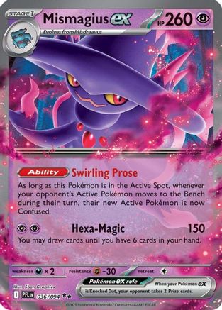 Image of Mismagius ex (036/094) [Mega Evolution: Phantasmal Flames]