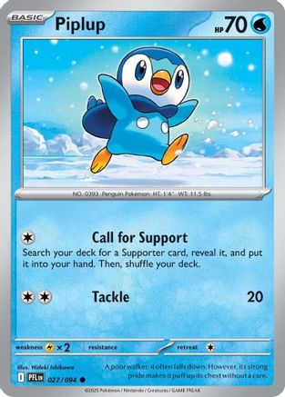 Image of Piplup (027/094) [Mega Evolution: Phantasmal Flames]