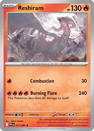 Image of Reshiram (017/094) [Mega Evolution: Phantasmal Flames]