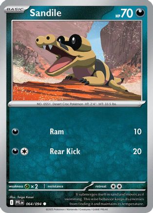 Image of Sandile (064/094) [Mega Evolution: Phantasmal Flames]