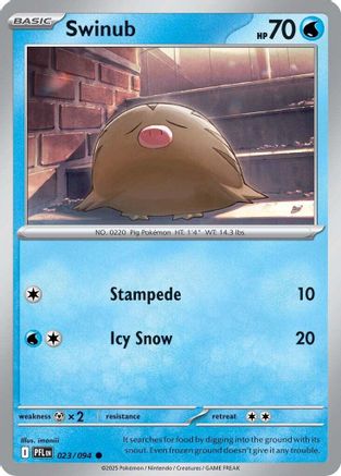 Image of Swinub (023/094) [Mega Evolution: Phantasmal Flames]