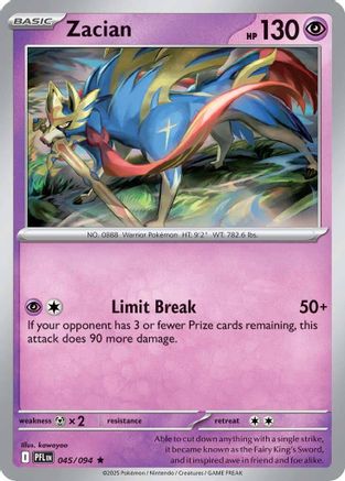 Image of Zacian (045/094) [Mega Evolution: Phantasmal Flames]