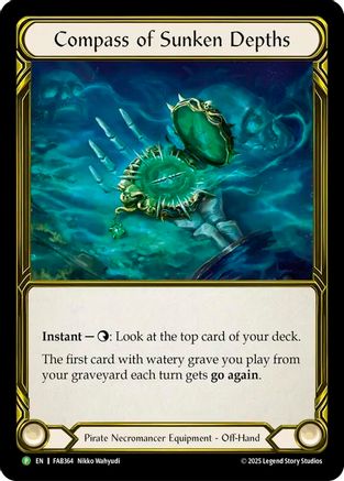 Image of Compass of Sunken Depths (Golden) [FAB364] (Promo)  Cold Foil