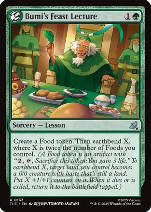 Image of Bumi's Feast Lecture [Avatar: The Last Airbender: Eternal-Legal]