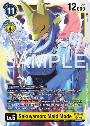 Image of Sakuyamon: Maid Mode [ST22-06] [Starter Deck: Amethyst Mandala Advanced Deck Set]