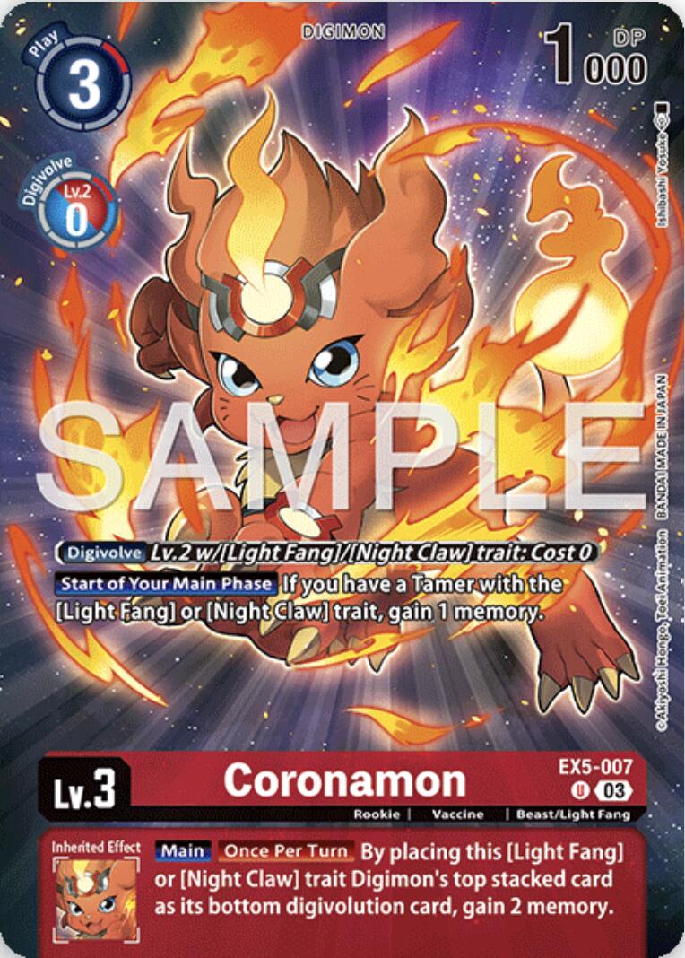 Image of Coronamon [EX5-007] (Digimon Story: Time Stranger Collector's Edition) [Animal Colosseum]