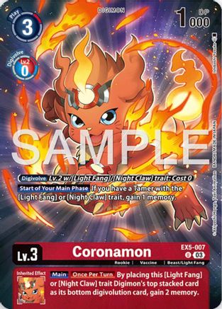 Image of Coronamon [EX5-007] (Digimon Story: Time Stranger Collector's Edition) [Animal Colosseum]