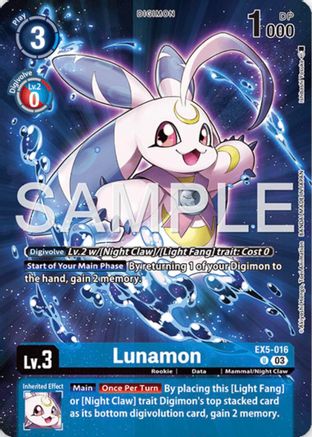 Image of Lunamon [EX5-016] (Digimon Story: Time Stranger Collector's Edition) [Animal Colosseum]