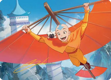 Image of Aang, the Last Airbender Art Card (Gold-Stamped Signature) [Avatar: The Last Airbender Art Series]