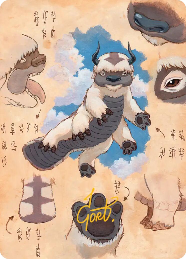 Image of Appa, Steadfast Guardian Art Card (Gold-Stamped Signature) [Avatar: The Last Airbender Art Series]