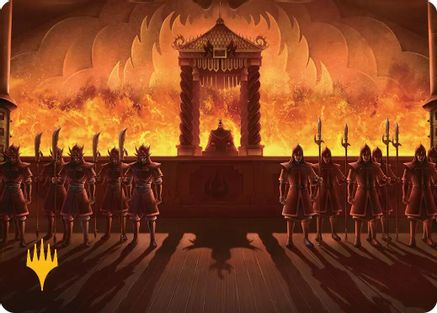 Image of Fire Lord Ozai Art Card (Gold-Stamped Planeswalker Symbol) [Avatar: The Last Airbender Art Series]