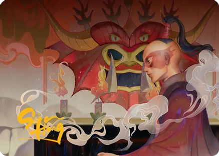 Image of Obsessive Pursuit Art Card (Gold-Stamped Planeswalker Symbol) [Avatar: The Last Airbender Art Series]