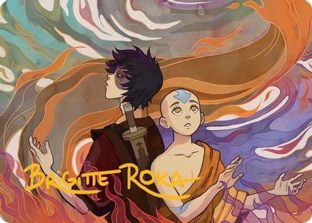 Image of Fated Firepower Art Card (Gold-Stamped Signature) [Avatar: The Last Airbender Art Series]