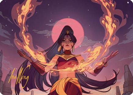 Image of Firebending Student Art Card (Gold-Stamped Signature) [Avatar: The Last Airbender Art Series]