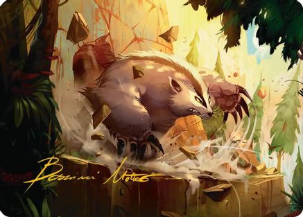Image of Badgermole Art Card (Gold-Stamped Signature) [Avatar: The Last Airbender Art Series]