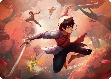 Image of Jet, Freedom Fighter Art Card (Gold-Stamped Signature) [Avatar: The Last Airbender Art Series]