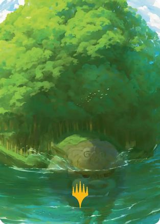 Image of Forest Art Card (Gold-Stamped Planeswalker Symbol) [Avatar: The Last Airbender Art Series]