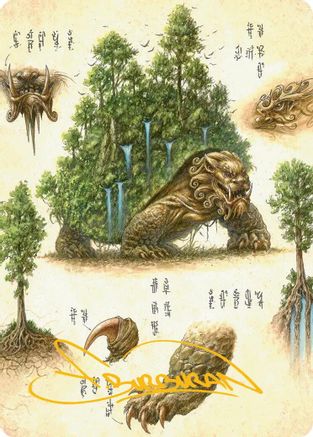 Image of The Lion-Turtle Art Card (Gold-Stamped Signature) [Avatar: The Last Airbender Art Series]