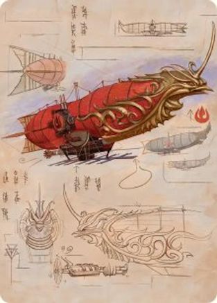 Image of Phoenix Fleet Airship Art Card [Avatar: The Last Airbender Art Series]