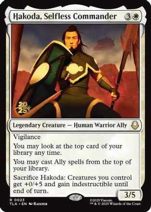 Image of Hakoda, Selfless Commander [Avatar: The Last Airbender Prerelease Cards]