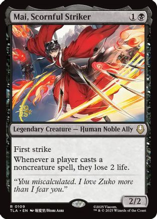 Image of Mai, Scornful Striker [Avatar: The Last Airbender Prerelease Cards]