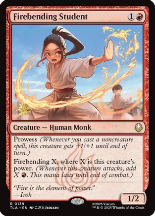 Image of Firebending Student [Avatar: The Last Airbender Prerelease Cards]