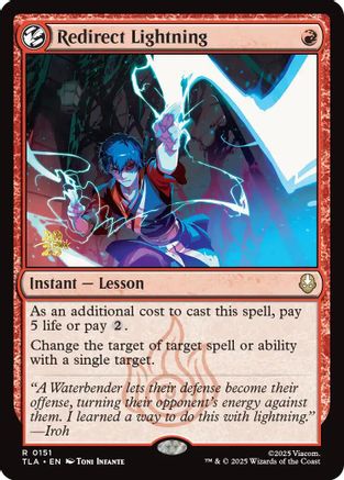 Image of Redirect Lightning [Avatar: The Last Airbender Prerelease Cards]