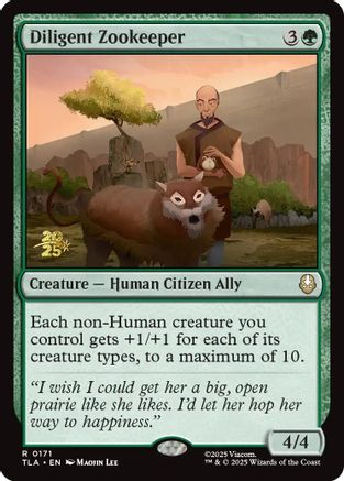 Image of Diligent Zookeeper [Avatar: The Last Airbender Prerelease Cards]