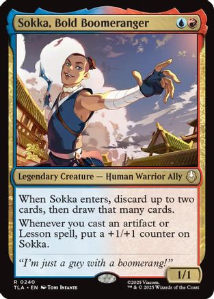 Image of Sokka, Bold Boomeranger [Avatar: The Last Airbender Prerelease Cards]
