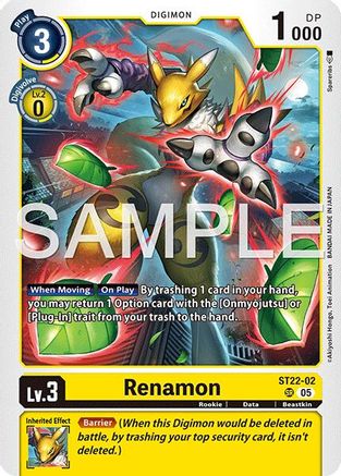 Image of Renamon [ST22-02] [Starter Deck: Amethyst Mandala Advanced Deck Set]
