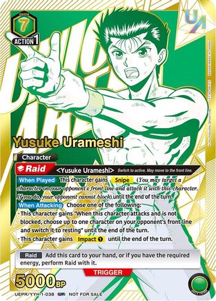 Image of Yusuke Urameshi (038) (UEPR/YYH-1-038) - Union Arena Promotion Cards Foil
