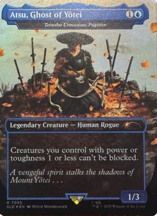 Image of Atsu, Ghost of Yotei - Tetsuko Umezawa, Fugitive (Rainbow Foil) (SLD-7055) - Secret Lair Drop Series Foil