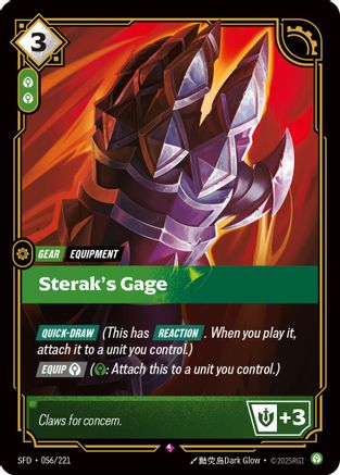 Image of Sterak's Gage (056/221) - Spiritforged Foil