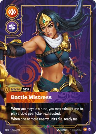 Image of Sivir - Battle Mistress (203/221) - Spiritforged Foil