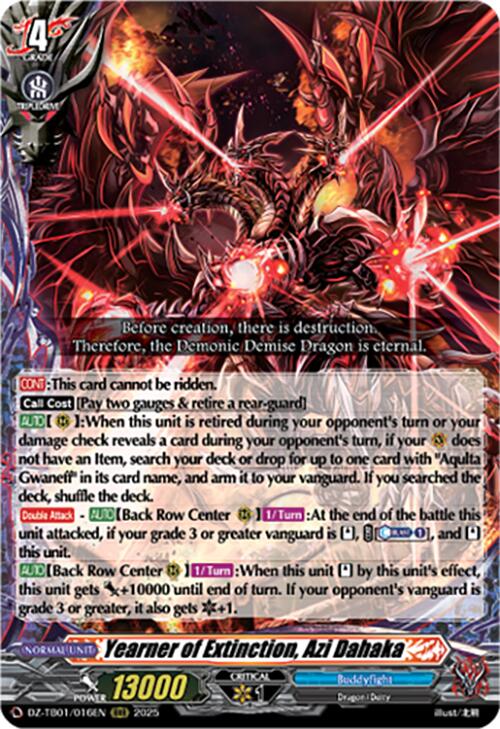 Image of Yearner of Extinction, Azi Dahaka (DZ-TB01/016EN) (DZ-TB01/016EN) [Future Card Buddyfight]