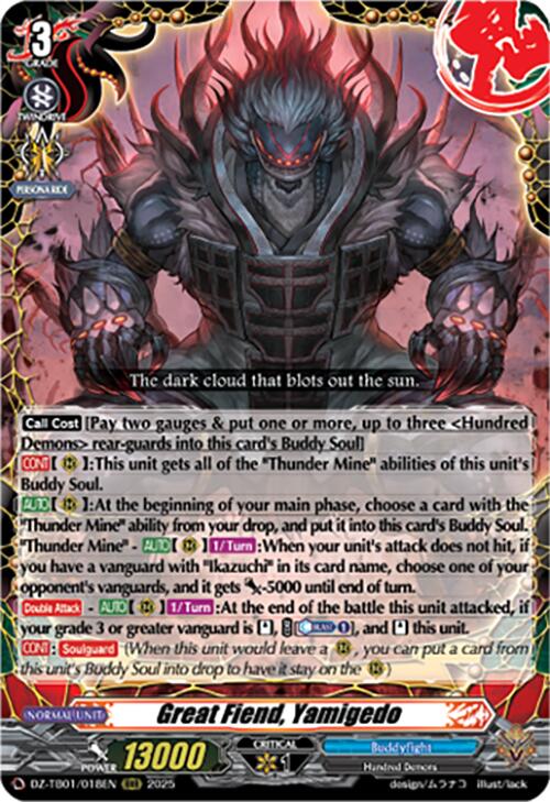 Image of Great Fiend, Yamigedo (DZ-TB01/018EN) (DZ-TB01/018EN) [Future Card Buddyfight]