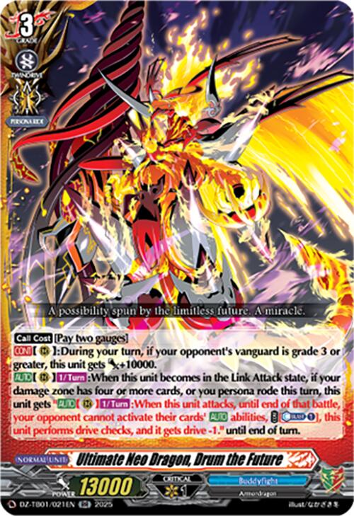 Image of Ultimate Neo Dragon, Drum the Future (DZ-TB01/021EN) (DZ-TB01/021EN) [Future Card Buddyfight]