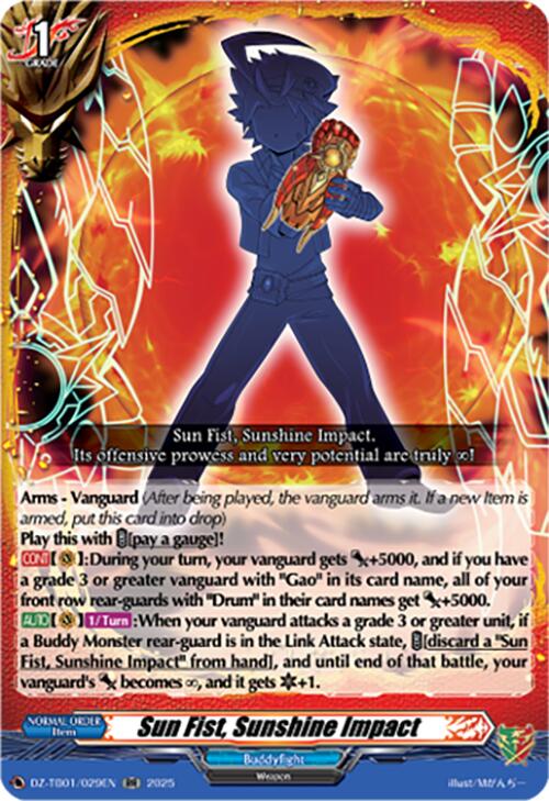 Image of Sun Fist, Sunshine Impact (DZ-TB01/029EN) (DZ-TB01/029EN) [Future Card Buddyfight]