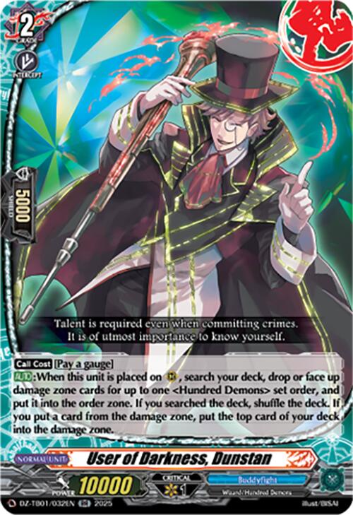 Image of User of Darkness, Dunstan (DZ-TB01/032EN) (DZ-TB01/032EN) [Future Card Buddyfight]