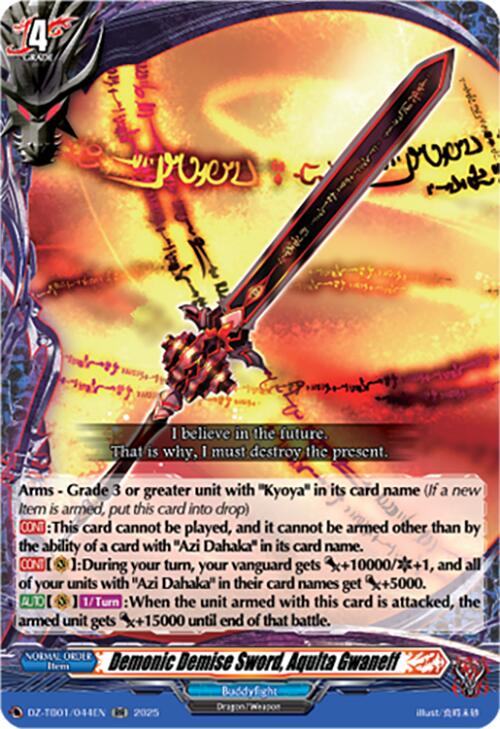 Image of Demonic Demise Sword, Aqulta Gwaneff (DZ-TB01/044EN) (DZ-TB01/044EN) [Future Card Buddyfight]