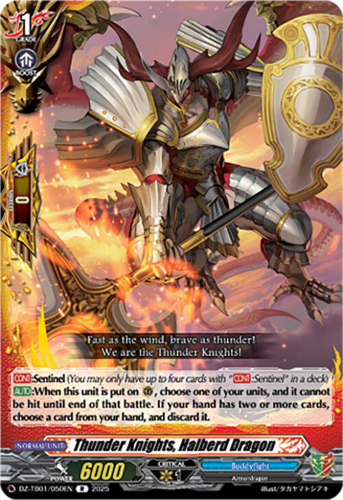 Image of Thunder Knights, Halberd Dragon (DZ-TB01/050EN) (DZ-TB01/050EN) [Future Card Buddyfight]