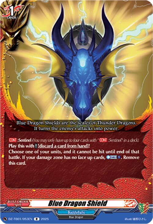 Image of Blue Dragon Shield (DZ-TB01/053EN) (DZ-TB01/053EN) [Future Card Buddyfight]