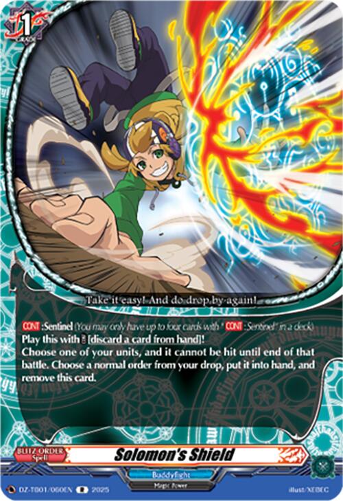 Image of Solomon's Shield (DZ-TB01/060EN) (DZ-TB01/060EN) [Future Card Buddyfight]