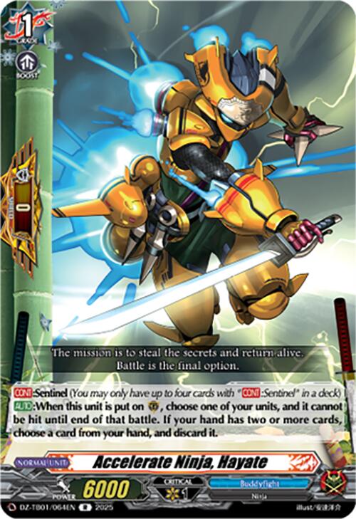 Image of Accelerate Ninja, Hayate (DZ-TB01/064EN) (DZ-TB01/064EN) [Future Card Buddyfight]