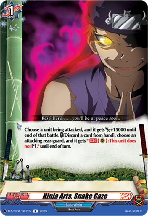 Image of Ninja Arts, Snake Gaze (DZ-TB01/067EN) (DZ-TB01/067EN) [Future Card Buddyfight]
