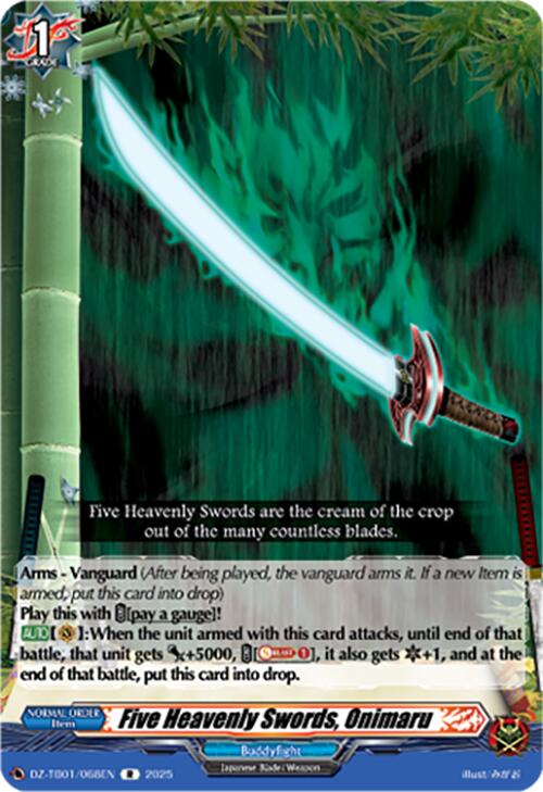Image of Five Heavenly Swords, Onimaru (DZ-TB01/068EN) (DZ-TB01/068EN) [Future Card Buddyfight]