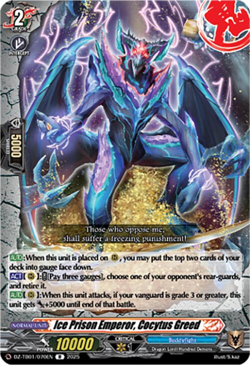 Image of Ice Prison Emperor, Cocytus Greed (DZ-TB01/070EN) (DZ-TB01/070EN) [Future Card Buddyfight]