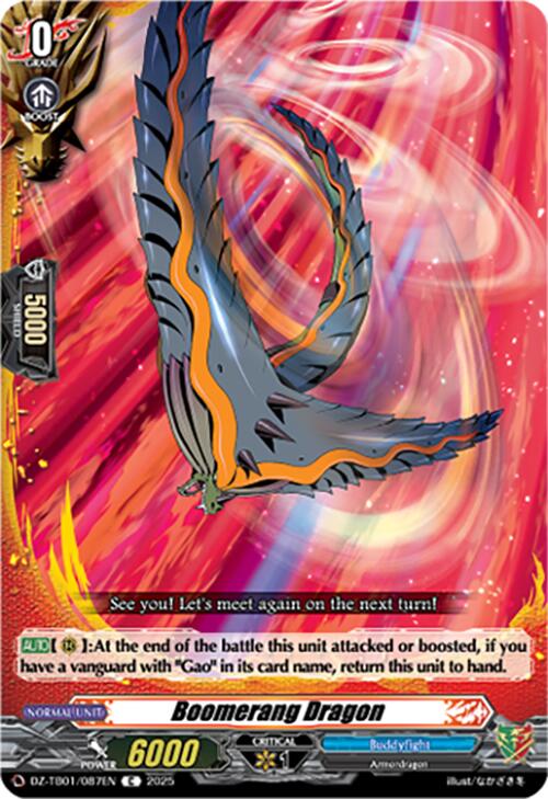 Image of Boomerang Dragon (DZ-TB01/087EN) (DZ-TB01/087EN) [Future Card Buddyfight]